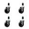 Service Caster 4'' Soft Rubber Wheel Swivel 1-1/2'' Expanding Stem Caster Set, 4PK SCC-EX20S414-SRS-112-4 - alternate 1